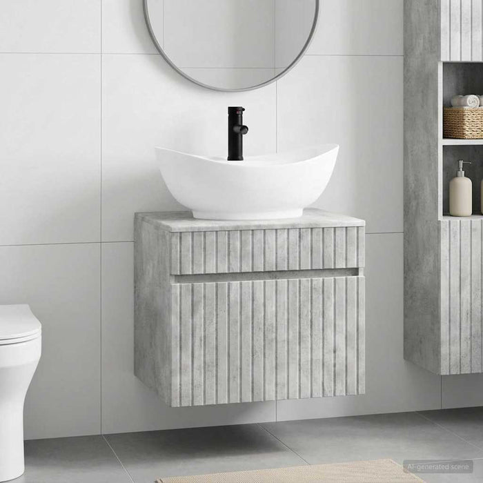 Set de mobilier pentru baie Gri Beton Lemn prelucrat WALTI