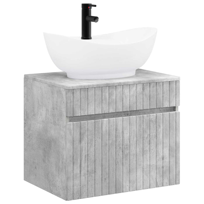 Set de mobilier pentru baie Gri Beton Lemn prelucrat WALTI