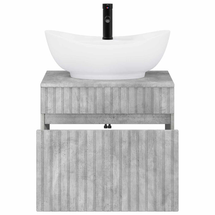 Set de mobilier pentru baie Gri Beton Lemn prelucrat WALTI