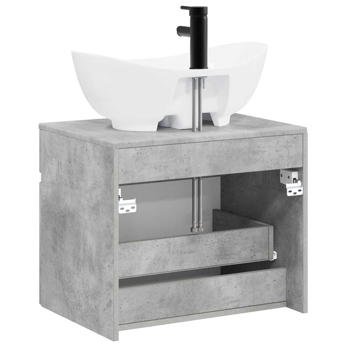 Set de mobilier pentru baie Gri Beton Lemn prelucrat WALTI