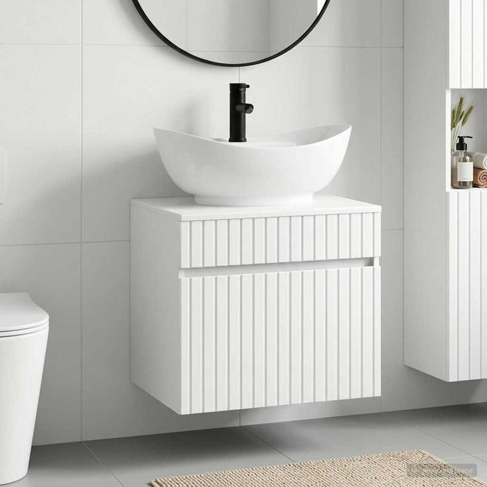 Set de mobilier pentru baie Alb foarte lucios Lemn prelucrat WALTI