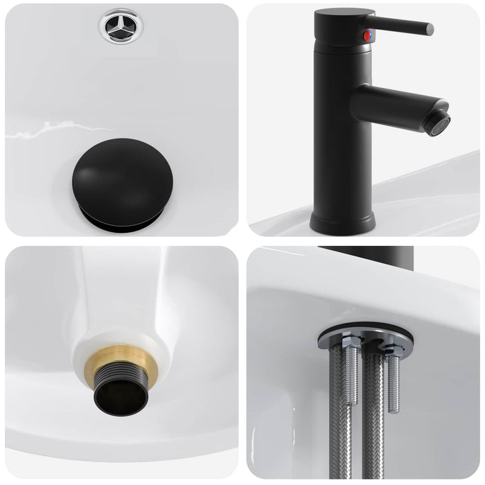 Set de mobilier pentru baie Sonoma gri Lemn prelucrat WALTI