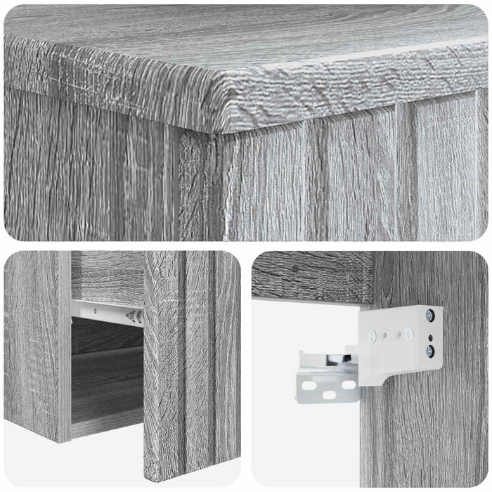 Set de mobilier pentru baie Sonoma gri Lemn prelucrat WALTI