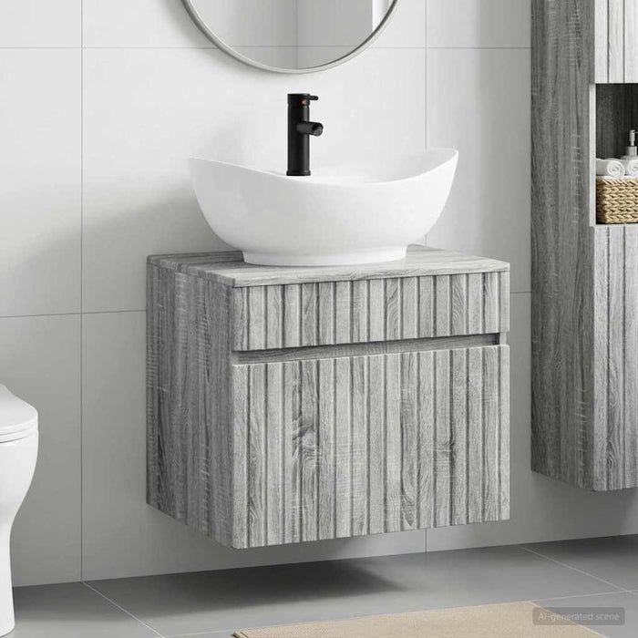 Set de mobilier pentru baie Sonoma gri Lemn prelucrat WALTI