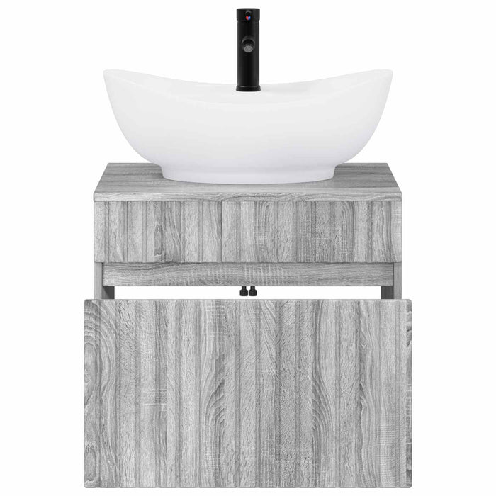 Set de mobilier pentru baie Sonoma gri Lemn prelucrat WALTI