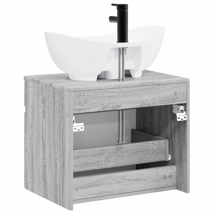 Set de mobilier pentru baie Sonoma gri Lemn prelucrat WALTI