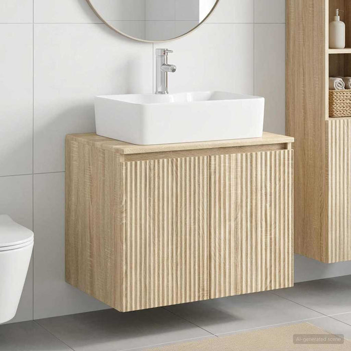 Set de mobilier pentru baie Stejar Sonoma Lemn prelucrat WALTI