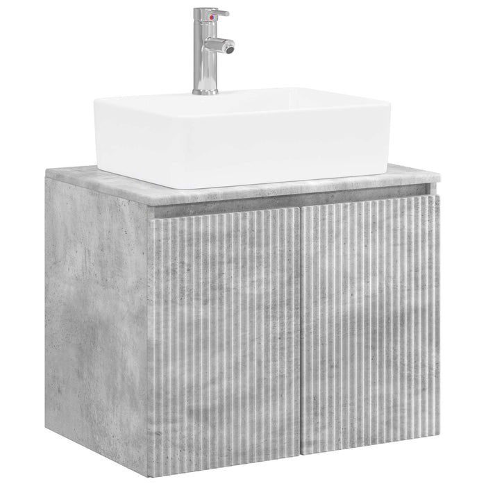 Set de mobilier pentru baie Gri Beton Lemn prelucrat WALTI