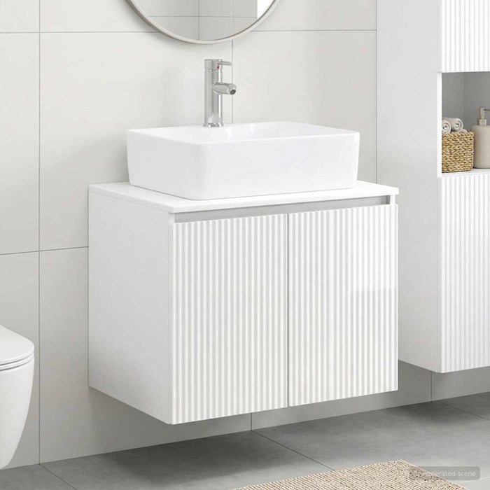 Set de mobilier pentru baie Alb foarte lucios Lemn prelucrat WALTI
