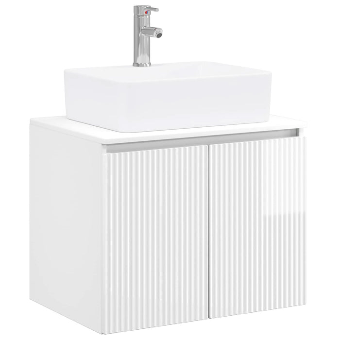 Set de mobilier pentru baie Alb foarte lucios Lemn prelucrat WALTI