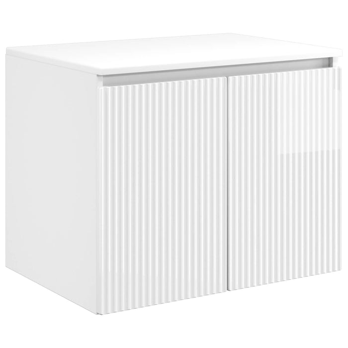 Set de mobilier pentru baie Alb foarte lucios Lemn prelucrat WALTI