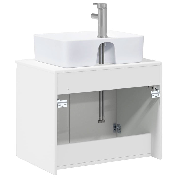 Set de mobilier pentru baie Alb foarte lucios Lemn prelucrat WALTI