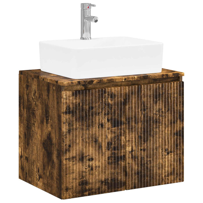 Set de mobilier pentru baie Stejar fumuriu Lemn prelucrat WALTI