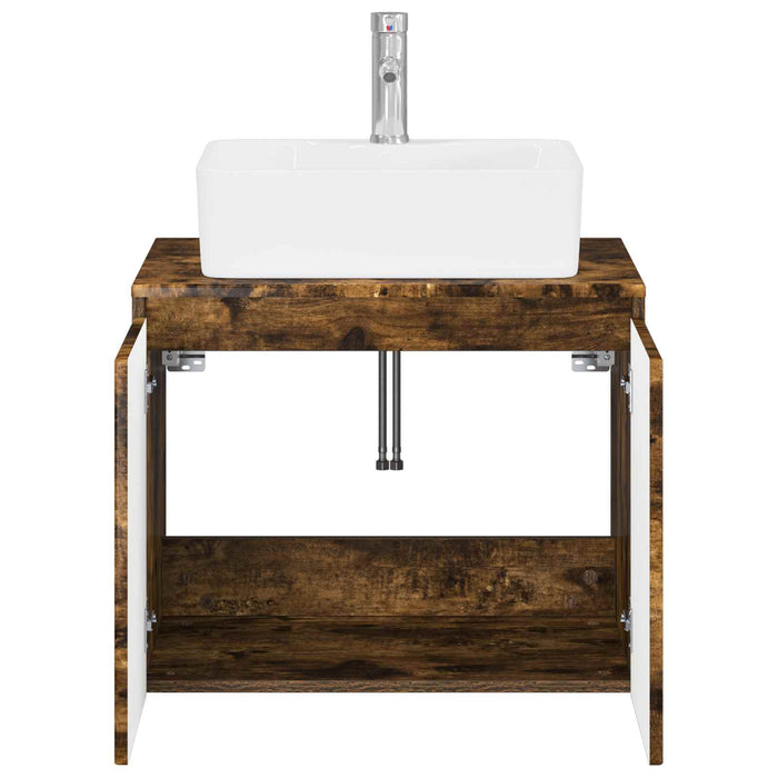 Set de mobilier pentru baie Stejar fumuriu Lemn prelucrat WALTI