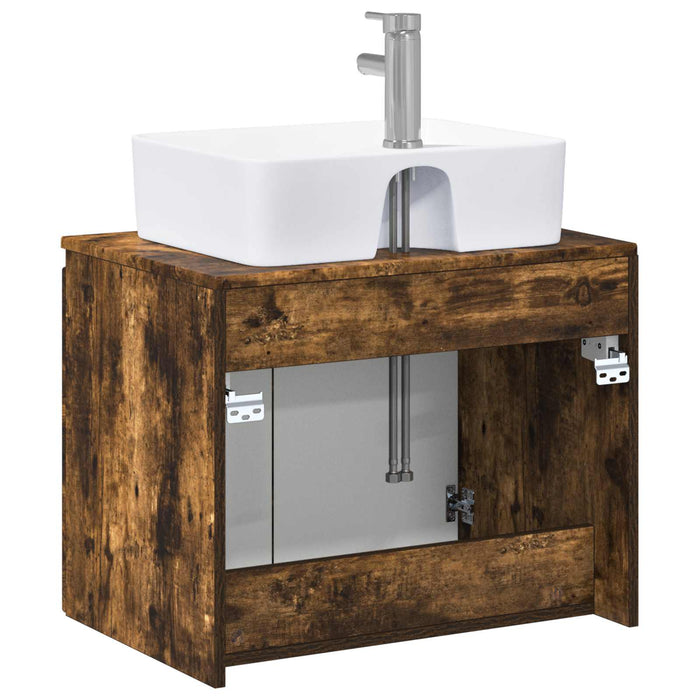 Set de mobilier pentru baie Stejar fumuriu Lemn prelucrat WALTI