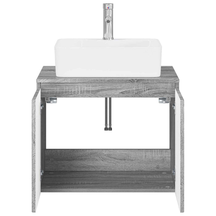 Set de mobilier pentru baie Sonoma gri Lemn prelucrat WALTI