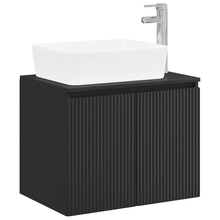 Set de mobilier pentru baie Negru Lemn prelucrat WALTI
