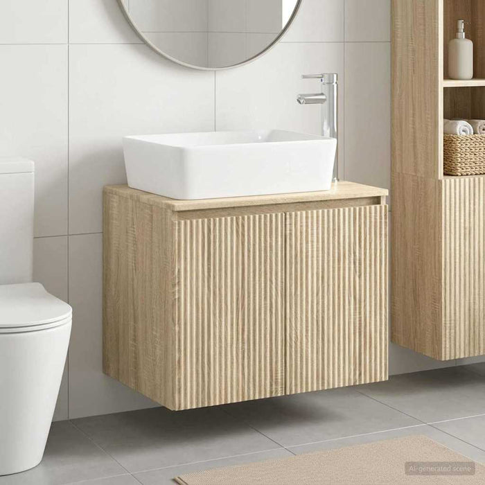 Set de mobilier pentru baie Stejar Sonoma Lemn prelucrat WALTI