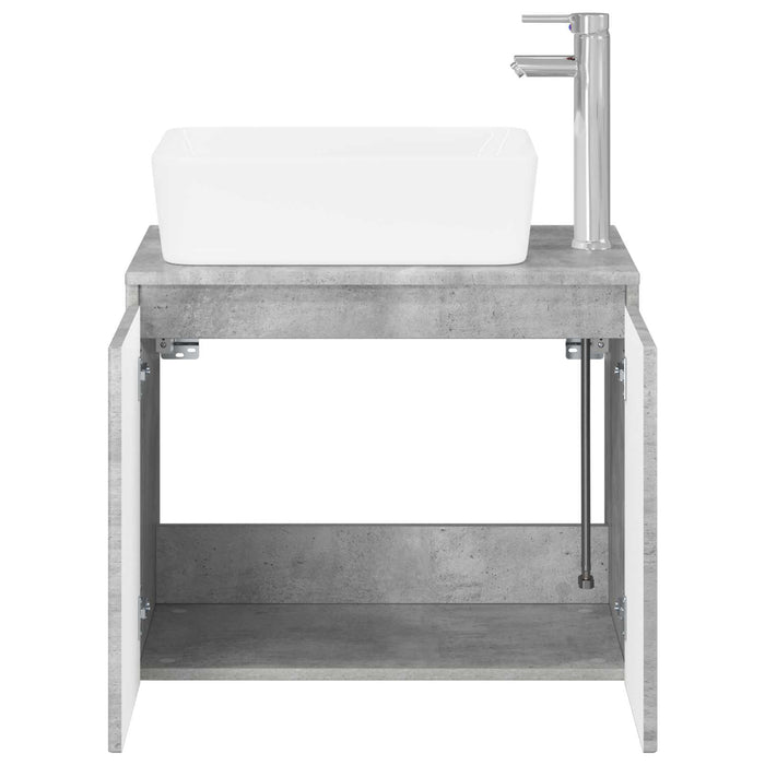 Set de mobilier pentru baie Gri Beton Lemn prelucrat WALTI