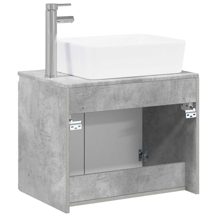 Set de mobilier pentru baie Gri Beton Lemn prelucrat WALTI