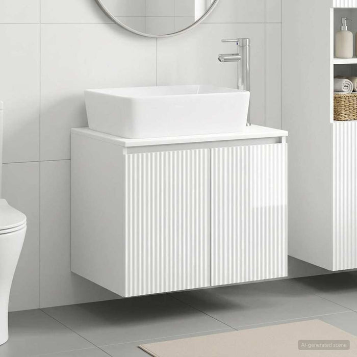 Set de mobilier pentru baie Alb foarte lucios Lemn prelucrat WALTI