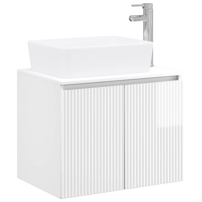 Set de mobilier pentru baie Alb foarte lucios Lemn prelucrat WALTI