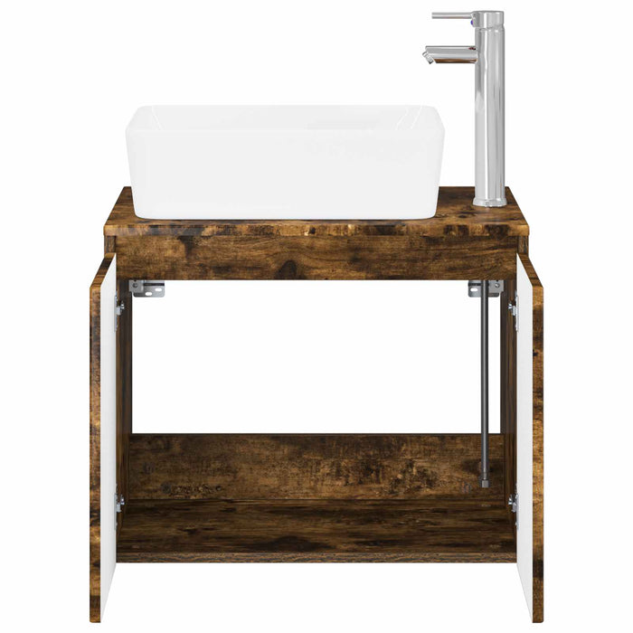 Set de mobilier pentru baie Stejar fumuriu Lemn prelucrat WALTI