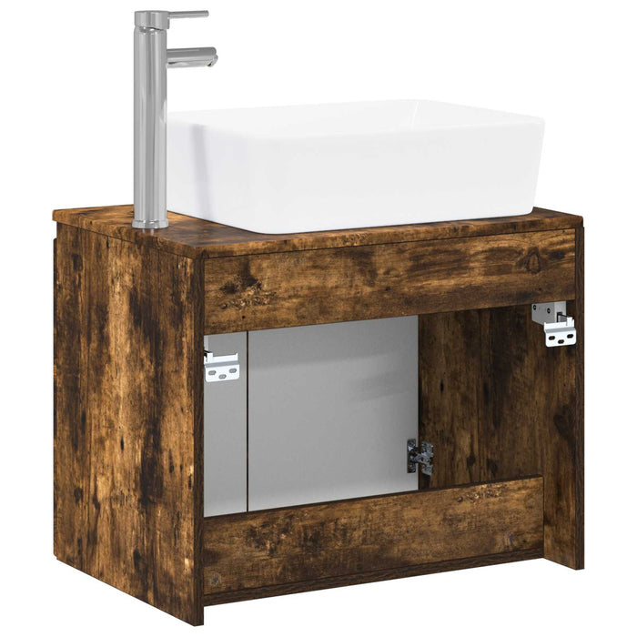 Set de mobilier pentru baie Stejar fumuriu Lemn prelucrat WALTI
