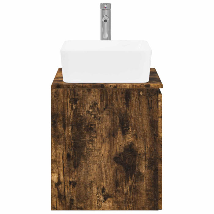 Set de mobilier pentru baie Stejar fumuriu Lemn prelucrat WALTI