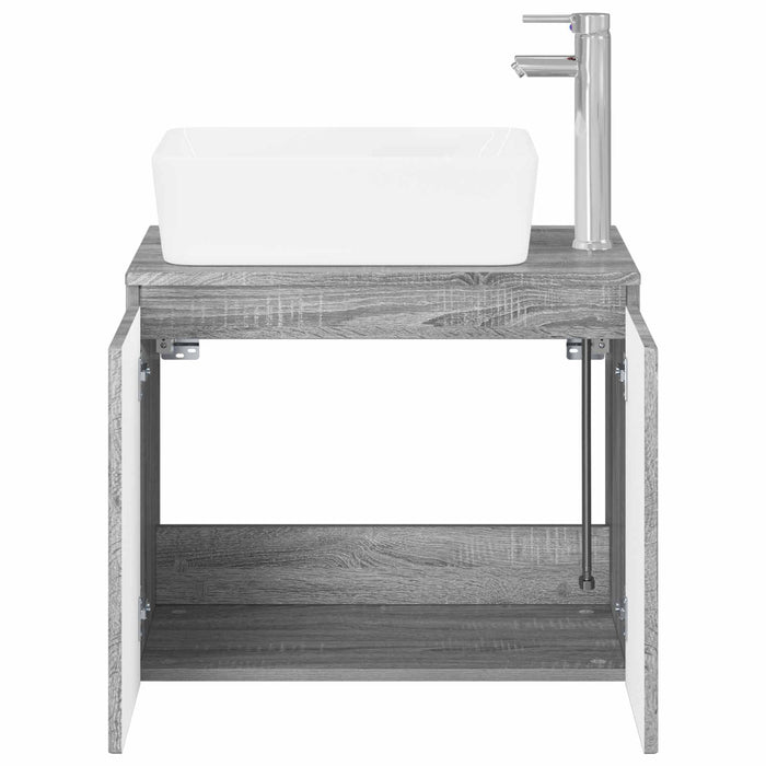 Set de mobilier pentru baie Sonoma gri Lemn prelucrat WALTI