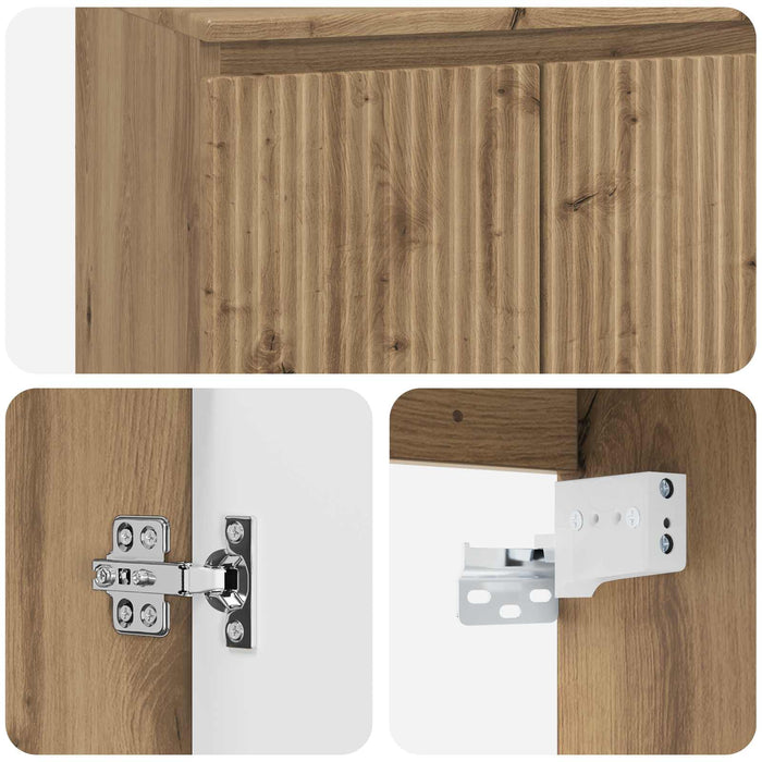 Set de mobilier pentru baie Stejar Artizanal Lemn prelucrat WALTI