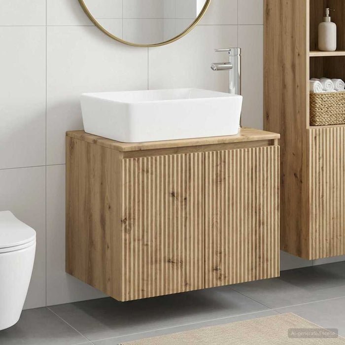 Set de mobilier pentru baie Stejar Artizanal Lemn prelucrat WALTI