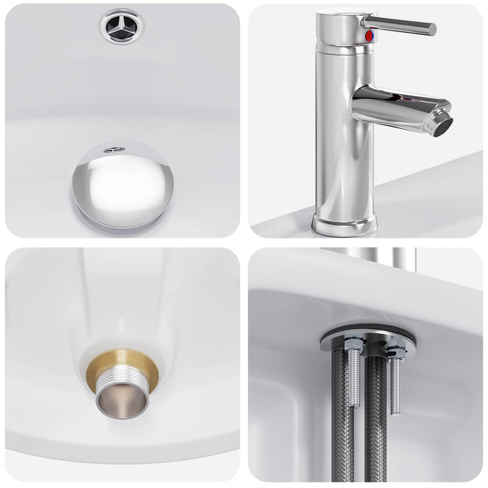 Set de mobilier pentru baie Alb Lemn prelucrat WALTI