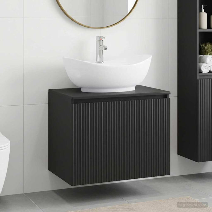 Set de mobilier pentru baie Negru Lemn prelucrat WALTI