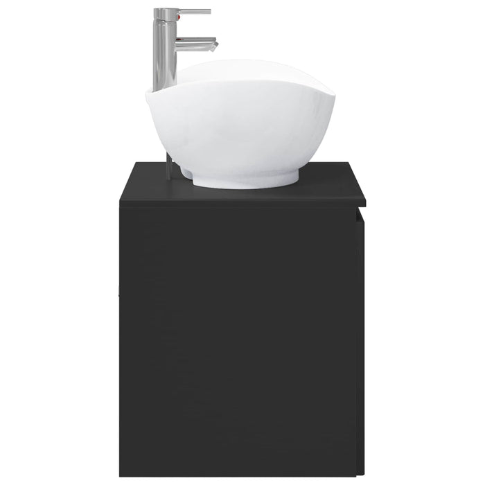 Set de mobilier pentru baie Negru Lemn prelucrat WALTI