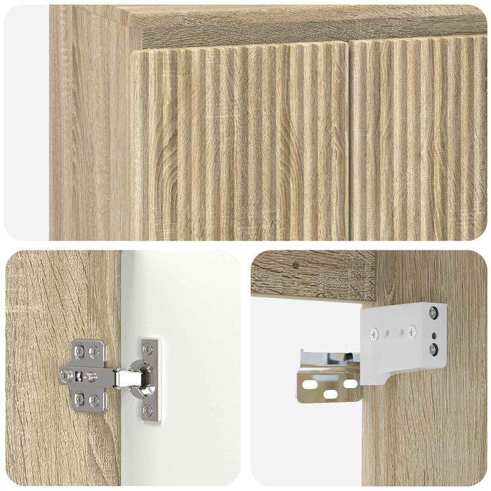 Set de mobilier pentru baie Stejar Sonoma Lemn prelucrat WALTI