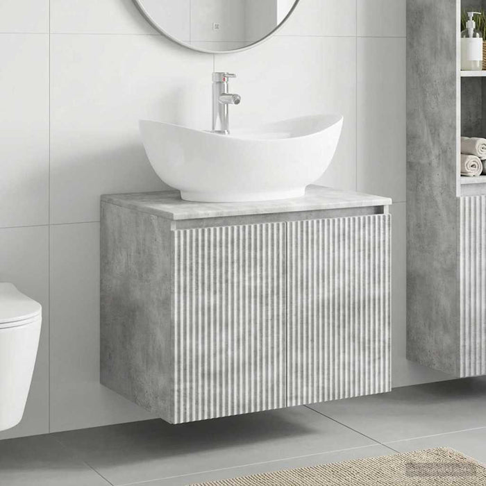 Set de mobilier pentru baie Gri Beton Lemn prelucrat WALTI