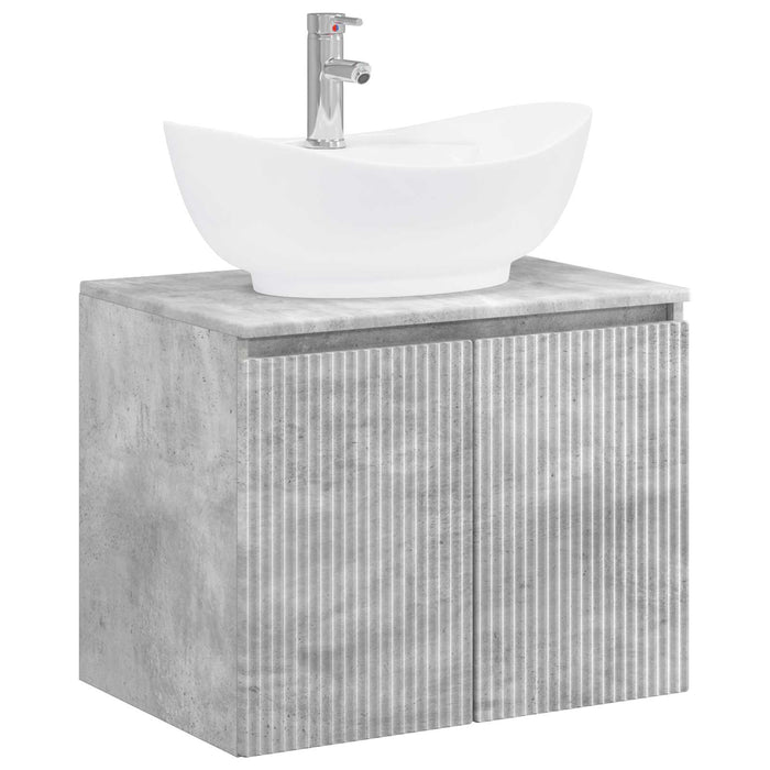 Set de mobilier pentru baie Gri Beton Lemn prelucrat WALTI