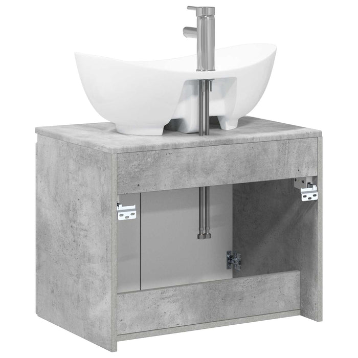 Set de mobilier pentru baie Gri Beton Lemn prelucrat WALTI