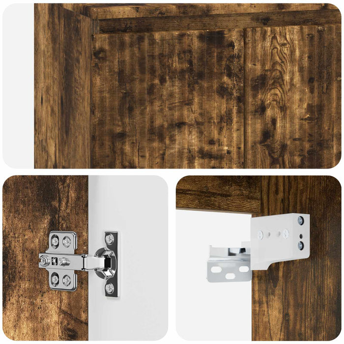 Set de mobilier pentru baie Stejar fumuriu Lemn prelucrat WALTI
