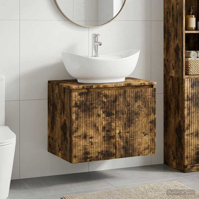 Set de mobilier pentru baie Stejar fumuriu Lemn prelucrat WALTI