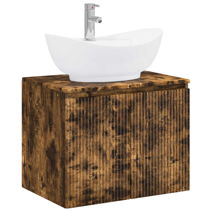 Set de mobilier pentru baie Stejar fumuriu Lemn prelucrat WALTI