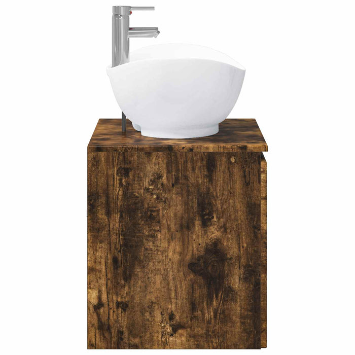 Set de mobilier pentru baie Stejar fumuriu Lemn prelucrat WALTI