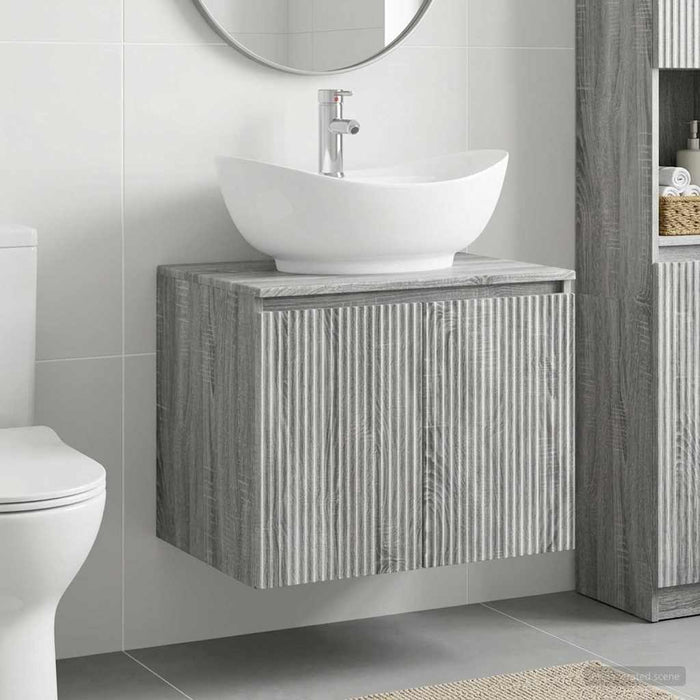 Set de mobilier pentru baie Sonoma gri Lemn prelucrat WALTI