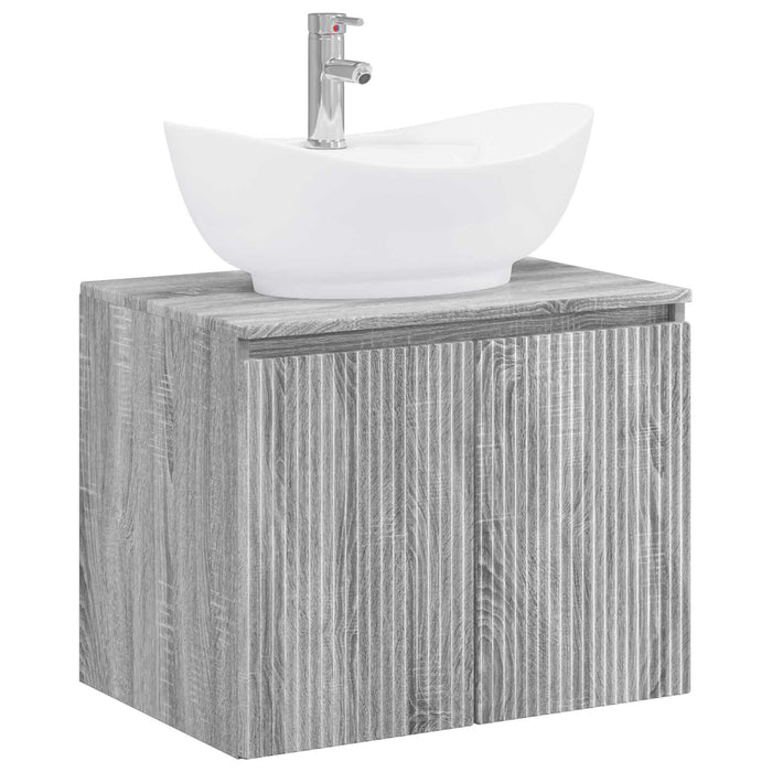 Set de mobilier pentru baie Sonoma gri Lemn prelucrat WALTI