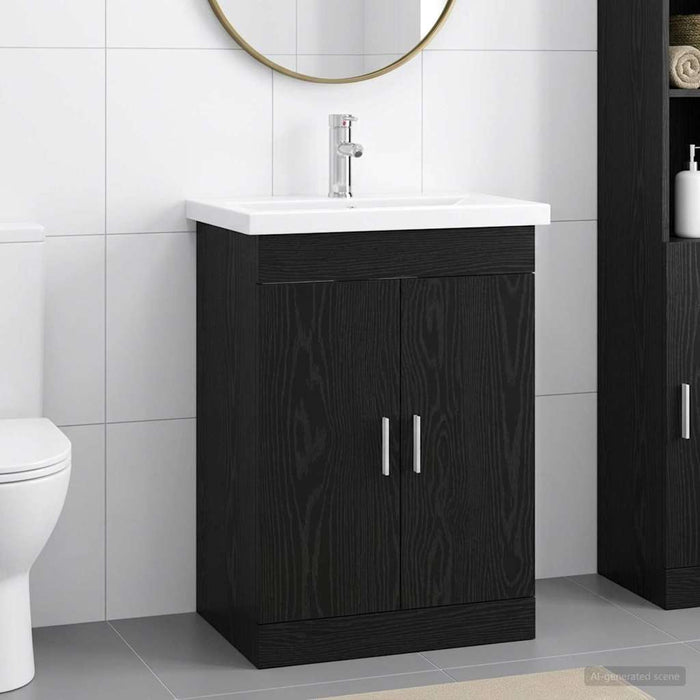 Set de mobilier pentru baie Stejar Negru 61 x 40 x 84,5 cm WALTI
