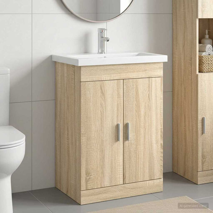 Set de mobilier pentru baie Stejar Sonoma 61 x 40 x 84,5 cm WALTI