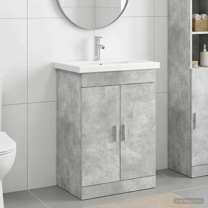 Set de mobilier pentru baie Gri Beton 61 x 40 x 84,5 cm WALTI