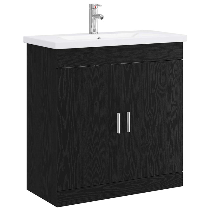 Set de mobilier pentru baie Stejar Negru 81 x 40 x 84,5 cm WALTI