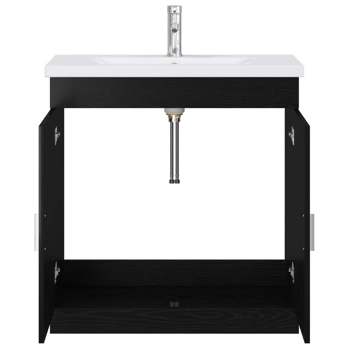 Set de mobilier pentru baie Stejar Negru 81 x 40 x 84,5 cm WALTI